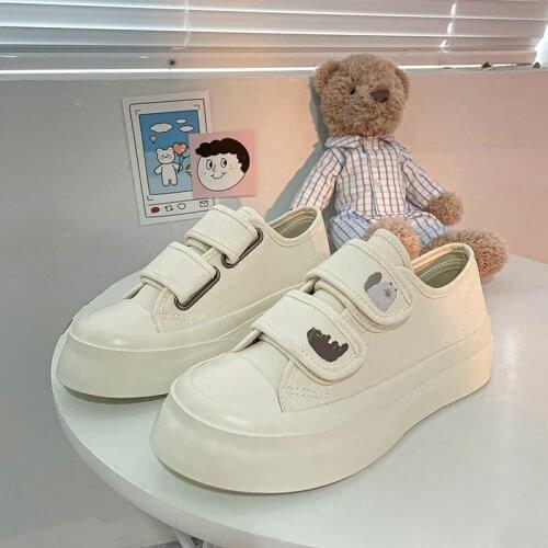 Female Spring Autumn Kawaii Canvas Shoes Womens Sneakers White Tennis Casual Basket Platform Running Vulcanize Sports Shoes