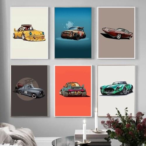 Cool Car Image Canvas Painting Wall Art Cartel De Coche Nordic Posters and Prints Poster Car Decorativas No Frame