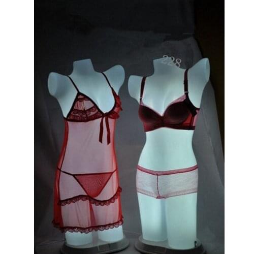 Fashion Top Level Female Underwear Dispaly Bust Mannequin Lighting Mannequin For Display Bra