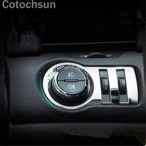 Cotochsun car headlight switch decoration sticker trim case For Chevrolet Malibu Cruze Trax Opel Mokka ASTRA J REGAL ENCORE