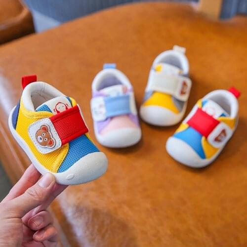 New Pattern Autumn Baby Toddler Shoes Prewalker 0-2 Years Old Soft-Soled Baby Canvas Shoes For Boys Girls Non-slip Casual Mesh