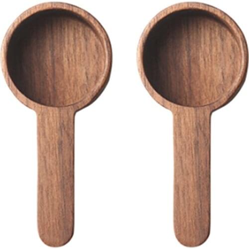 New Wooden Measuring Spoon Set Kitchen Measuring Spoons Tea Coffee Scoop Sugar Spice Measure Spoon Measuring Tools,2 Pcs