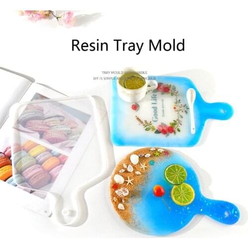 Beach Service Plate Tray Resin Mold Sea Wave Painting Art Serving Tray Silicone Molds Epoxy Resin Tray Molds Craft Tools