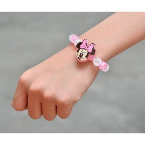 10PCS Disney Party Favor Minnie bracelet Party supply Souvenir Kids Happy Birthday Party Gift Cute Giveaway