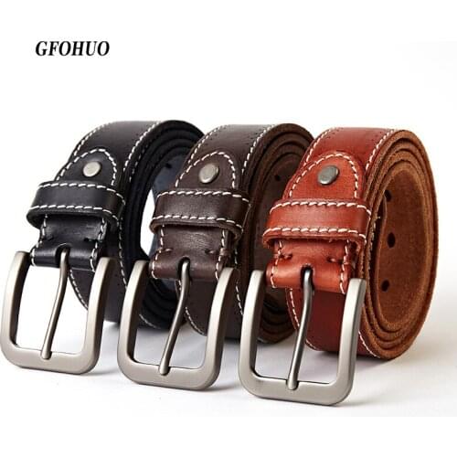 New High quality mens cowskin Genuine Leather belts luxury brand designer ancient cowboy thread belts for jeans men Cintos