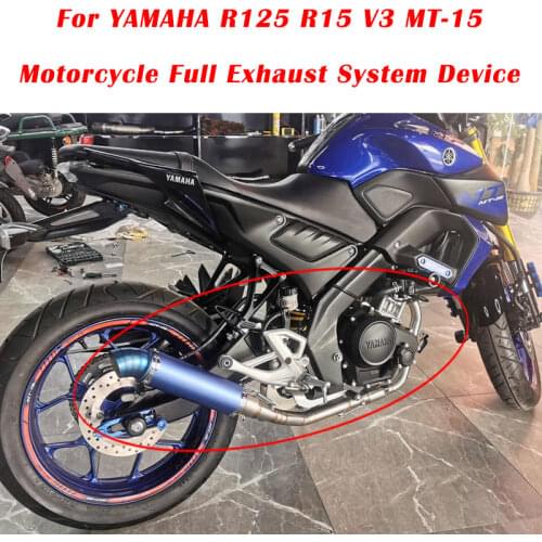 Slip On For YAMAHA R125 R15 V3 MT-15 2020 - 2021 Years Motorcycle Exhaust full exhaust system device