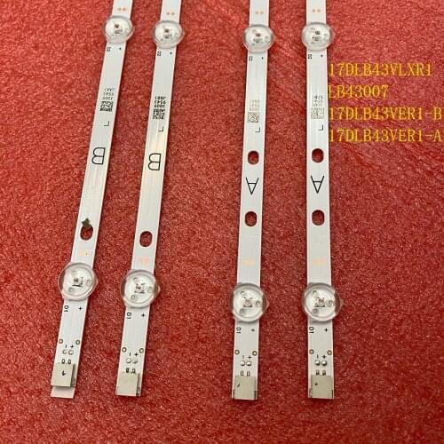 LED backlight strip(4)for Panasonic TX-43E302B 43E303E TOSHIBA 43L3863DB 43L3863DG HITACHI 43HB26T72U 43HB6T62H 17DLB43VER1-A B