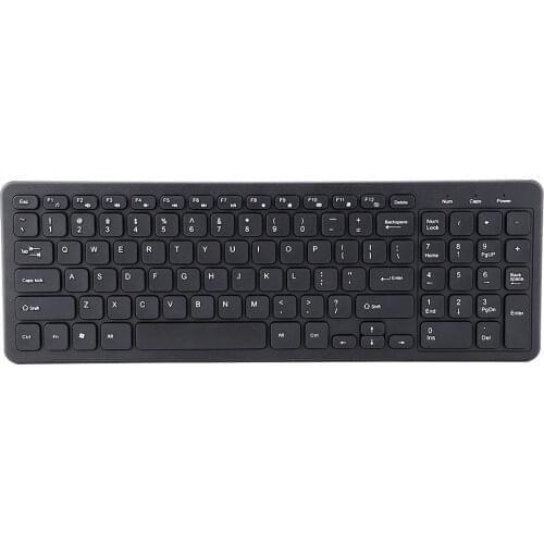 96 Keys Comfortable Typing Wireless USB Keyboard FN Media Keys 2.4G Wireless Keyboard Multi-Functional Keyboard