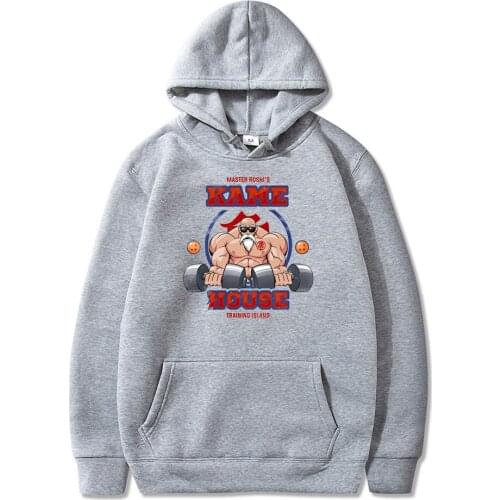 Anime Streetwear Kame House Kame Sennin Master Roshi Hoodies Man Women Pullover Fleece Sweatshirt Harajuku Dropship Clothing