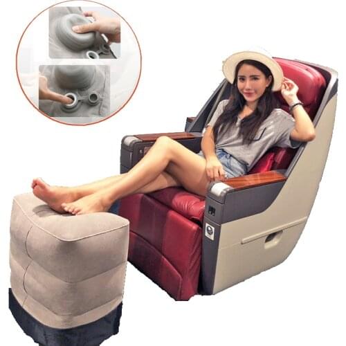 FootRest Air Cushion Inflatable Travel Foot Rest Pillow for Airplane Car Office Leg Supporter Pillows Pad Support Drop Shipping