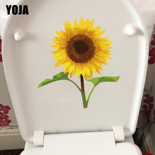 YOJA 20.8*22.8CM Sunflower Cartoon Bedroom Wall Sticker Home Toilet Seat Bathroom Decor T1-0557
