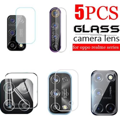 5PCS Back Camera Lens for Realme 7i 7 5G 6 Pro 6i 5i 6Pro Protective Film Screen Protector Tempered Glass Narzo 20A C17 C15 C12