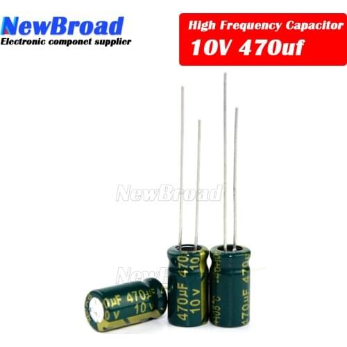 10PCS Aluminum electrolytic capacitor 470UF 10V 16V 25V 35V 50V 63V 100V 250V high frequency low resistance long life 470UF