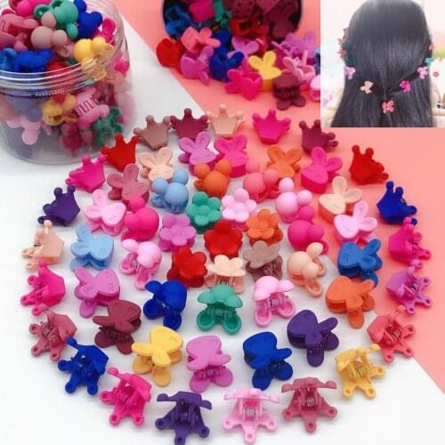30PCS/Set Mixed Color Cute Girls Colorful Flower Crown Animals Hair Claws Sweet Hair Clip Hairpins Kids Hair Accessories