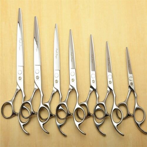 500# 5/5.5''/6''/6.5/7''/7.5/8'' Silvery Screw 440C Cutting/Thinning Hairdressing Scissors Professional Pet & Human Hair Shears