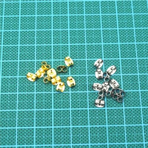 500pcs/lot Silver Gold color Stainless Steel Earring stopper Jewelry Metal Ear Earring Back DIY Jewelry Accessories