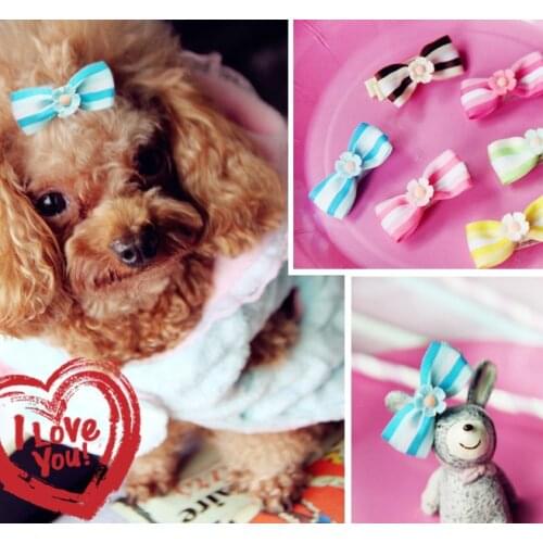 Pet clip duckbill clip bow peach Teddy Korea Yorkshire Terrier pet accessories 20ocs