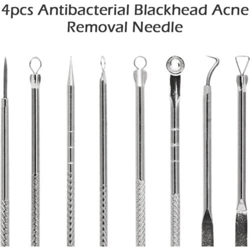 BellyLady 4 Pcs/set Acne Removal Needle Blackhead Remover Acne Treatment Needle