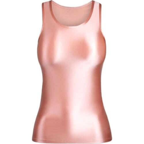 DROZENO One-piece swimsuit tops womens solid color sexy tights, cycling clothes, vests, high-elastic bright color fitness cloth