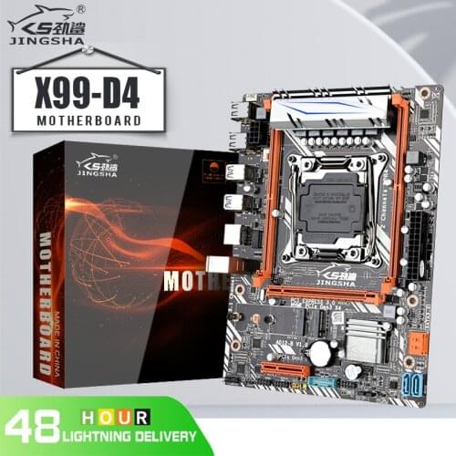 JINGSHA X99 D4 Dual channels Motherboard LGA 2011-v3 E5 v3 CPU 2*DDR4 DIMM 4*SATA 3 PCI-EX16 / ECC REG desktop memory with wifi