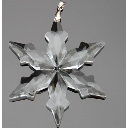 Hot Sale 10pcs ! 89mm Crystal Flower Pendant+ Hanging Metal Glass Lighting Prism Suncatchers For Chandelier Part Home Decoation