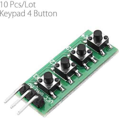 10pcs/lot Keypad 4 Button Key Module Switch Keyboard For Arduino UNO MEGA2560 Breadboard