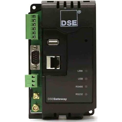 DSE890 Controller with GPS and gsm antennas Communicates with connected DSE control modules via USB, Ethernet, RS232 or RS485