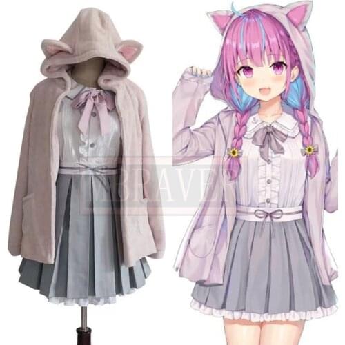Youtube Vtuber Hololive Minato Aqua Cosplay Costume Uniform Christmas Halloween Custom-made Any Size
