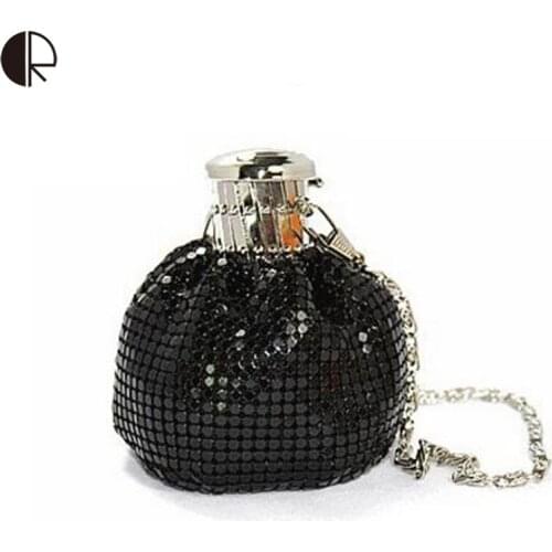 Women Hot Fashion Sequined Sheet Barrel-shaped Bags Ladies Mini Shoulder Bag Female Crossbady Bags Coin Purse