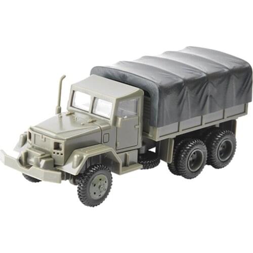 1:72 M35 Military Truck 4D Wheeled Armored Vehicle Rubber-free Assembly Model Military Toy Car Gifts