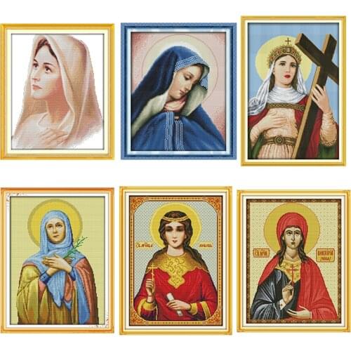 Religious Figure Goddess Madonna Counting Cross Stitch Kit 11CT 14CT Precision Printing Pattern Set Needlework Embroidery Kit
