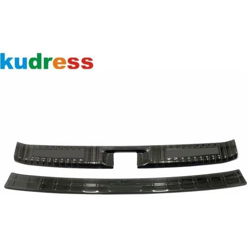 Rear Trunk Bumper Cover Trim For Toyota Highlander Hybrid 2021 2022 Stainless Steel Tail Gate Sill Scuff Plate Car Styling 2pcs