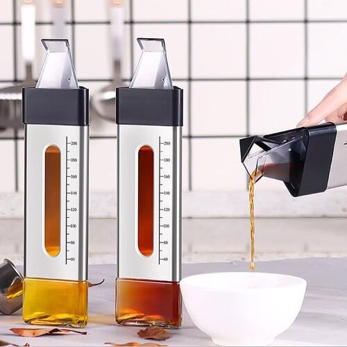 2021 New Kitchen Olive Oil Cruet Bottle Vinegar Dispenser Oil Container No-Drip Double Wall Cooking Oil Dispensering Bottle