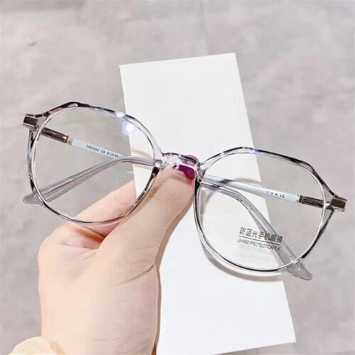 Anti Radiation Myopia Glasses Trends Computer Eyeglasses Student Frame Clear Lens Eyeglasses Unisex Blue Light Glasses 2021