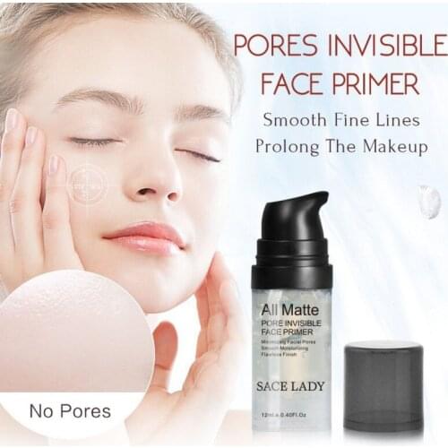 6/12ml Face Base Primer Makeup Liquid Matte Make Up Fine Lines Oil-control Facial Cream Brighten Foundation Primer Cosmetic Pro