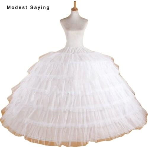 Luxury Puffy 6 Hoops Petticoat Underskirt For Big Ball Gown Wedding Dresses 2018 Prom Gowns Wedding Accessory Crinoline In Stock