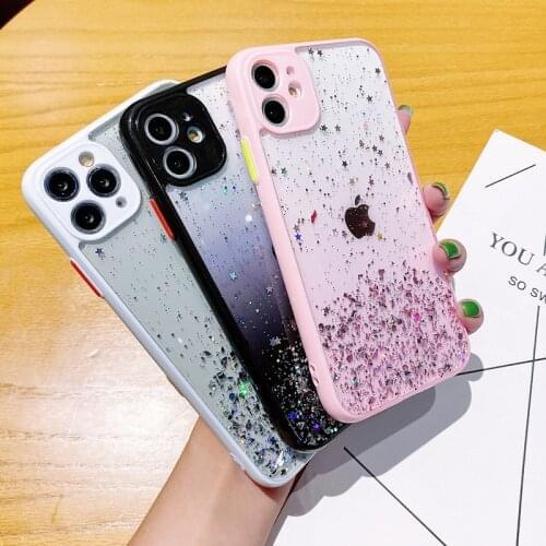 Luxury Glitter Powder Transparent Soft Case For Huawei P40 P30 Lite Mate 30 Pro Cover For Huawei Y5P Y6P Y7P Nova 6se 7i Y6 2019