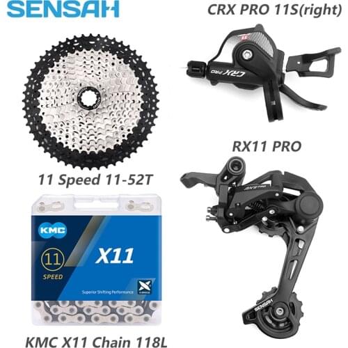 SENSAH CRX 1X11S M7000 Mountain Bicycle Derailleurs 11-40/42/46/50T Flywheel KMC X11 Chain 11 Speed MTB Bike Transmission group