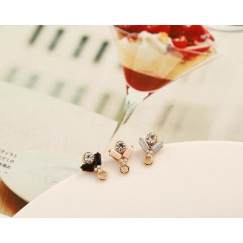 Alloy stud earrings accessories 925 silver stud earrings handmade materials 10pcs
