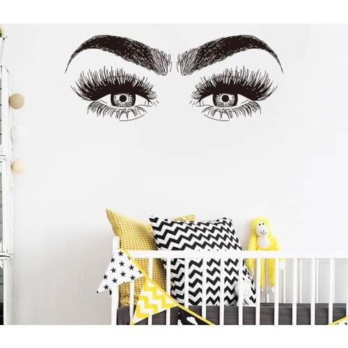 Modern Home Decoration Wall Sticker Beautys Eyes Picture Adhesive Poster Wall Decals Mural