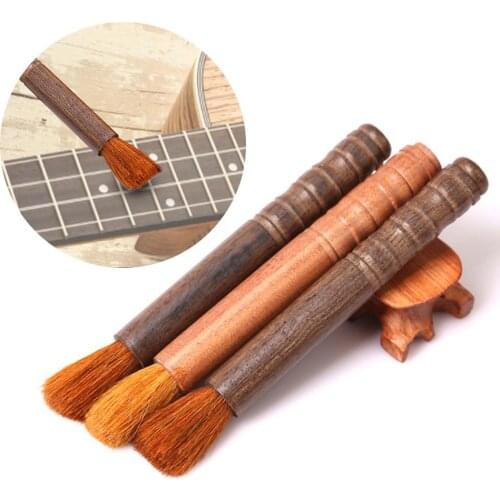 Musical Instrument String Cleaning Brush Solid Wood Rosin Dust Removing Cleaning Tool Brush Cleaner For Guitar Violin