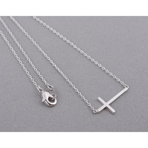 Trendy high quality personalized cross necklace gold silver plated pendant