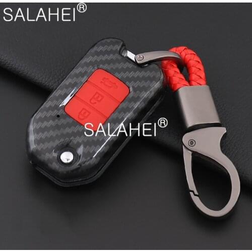 Carbon Fiber Car Key Covers For Honda Civic Accord City CR-V Jazz XR-V Vezel HR-V FRV Crider Odyssey 2015-2018 Car Accessories