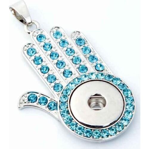 Fatima Retro 211 Vintage Sweater Chain Ginger Snap Button Jewelry Pendant Necklace Charm jewelry For Women Fit 18mm Button