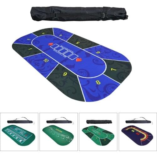 1.2m Texas Hold'em Poker Suede Rubber Table Cloth Table Top Digital printing Casino Board Game Poker Desk Pad