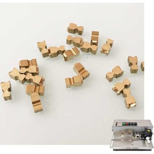 Hot stamp lettering for printing for MY380 coding machine(0-9 each one 6pcs,EXPLOTMFG each one 2pcs, symbols 6pcs)
