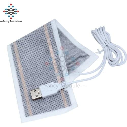 2pcs One Pair 5V USB Heating Element Film Heater Soft Bendable Heat Pad 6*20CM for Shoe Dryer Health Care Supplies