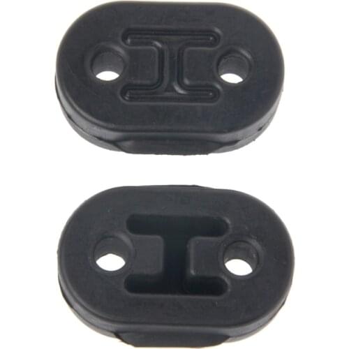2x Heavy Duty Exhaust Hanger Bushing Support 2 Holes Bracket Rubber Mount