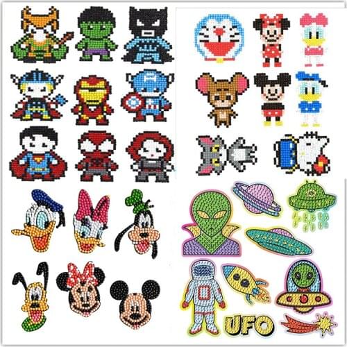 2021 New Outer Space 5D DIY Diamond Painting Stickers Cartoon Art Mosaic Stickers by Numbers Kits for Kids and Adults