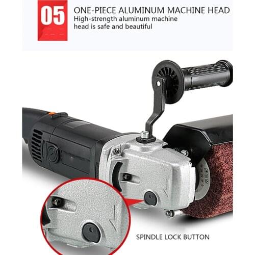 220V/2800W Portable Electric Polisher Stainless Steel Metal Wood Grinding Wire Drawing Machine Grinding Wheel Grinding Tool